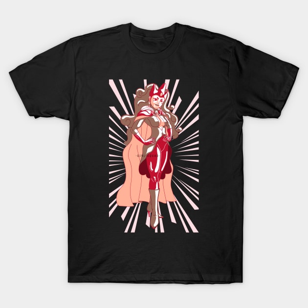 Anime and Manga- Sci-Fi Super Hero T-Shirt by Eva Wolf